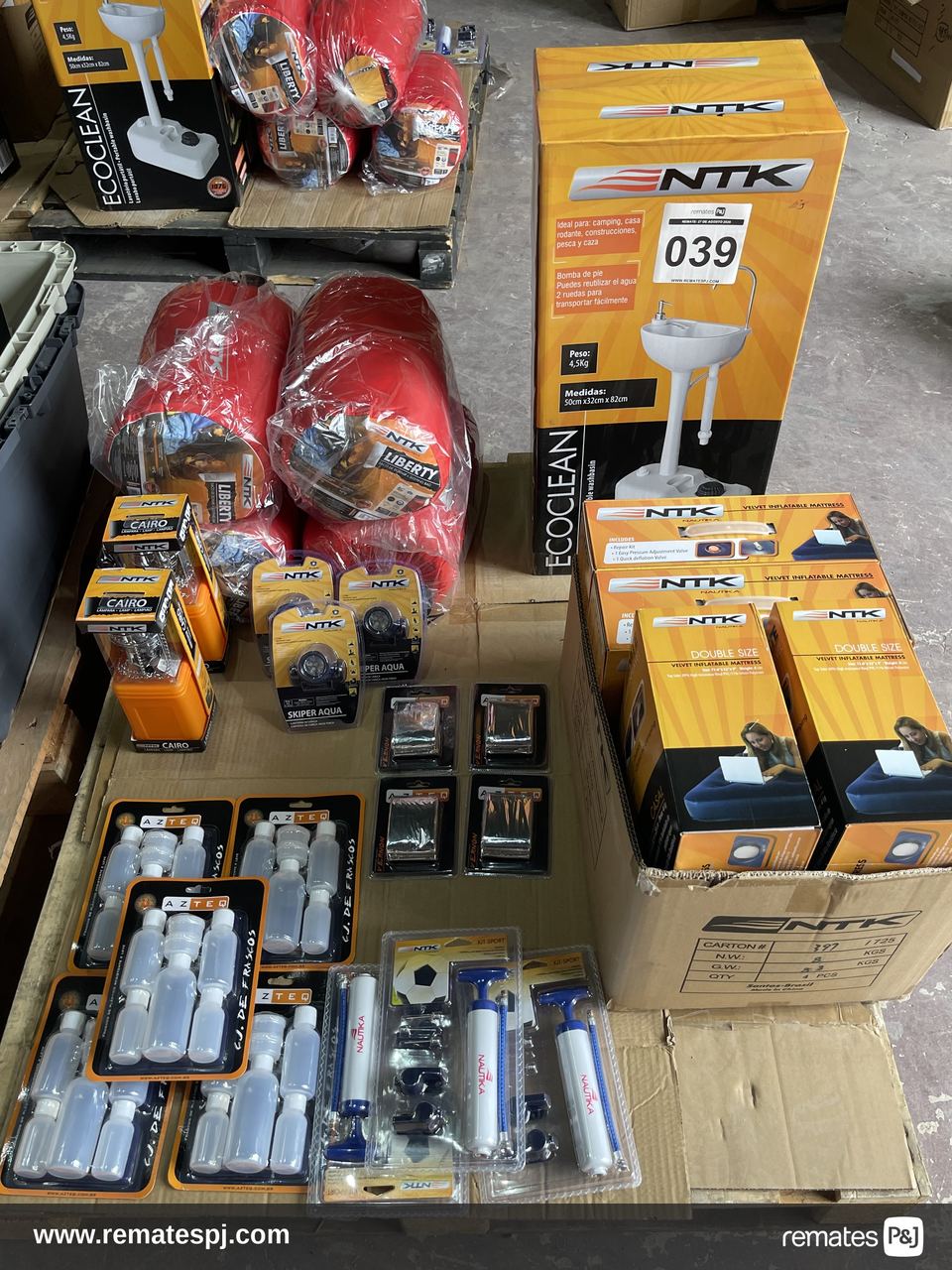 PALLET VARIEDAD DE ARTICULOS PARA CAMPING