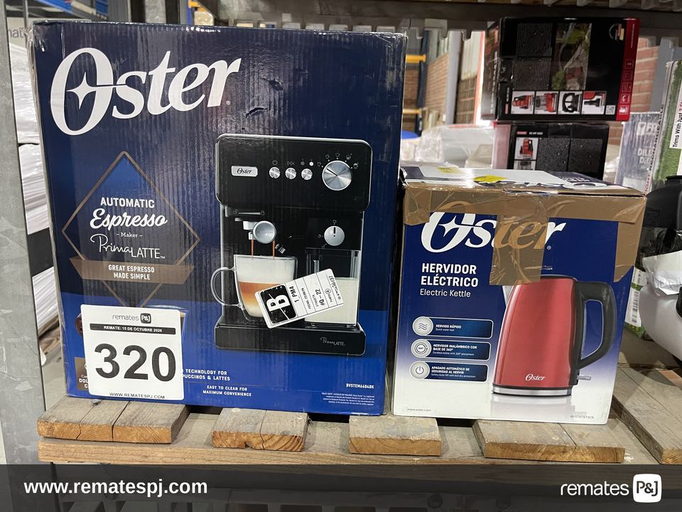 Cafetera espresso Prima Latte y hervidor Oster