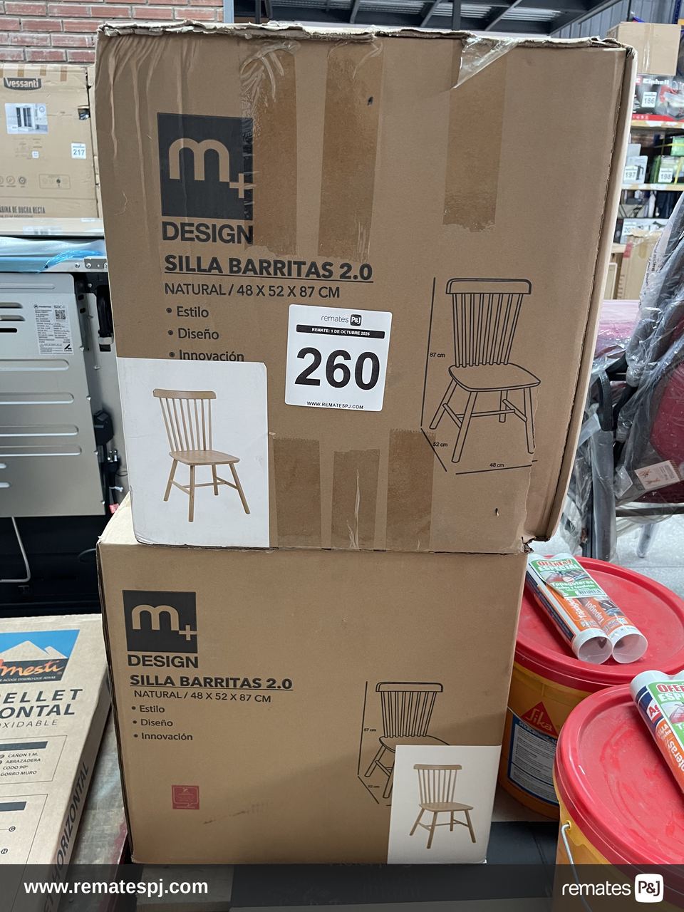 SILLA BARRITAS 2.0 48X52X87 NATURAL