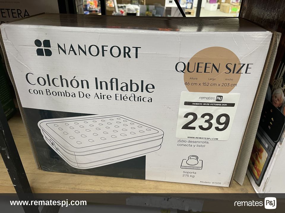 Colchon Inflable Con Bomba Eléctrica QUEEN