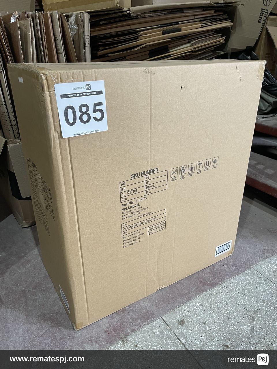 Papelero con Pedal 30L 29 x 65