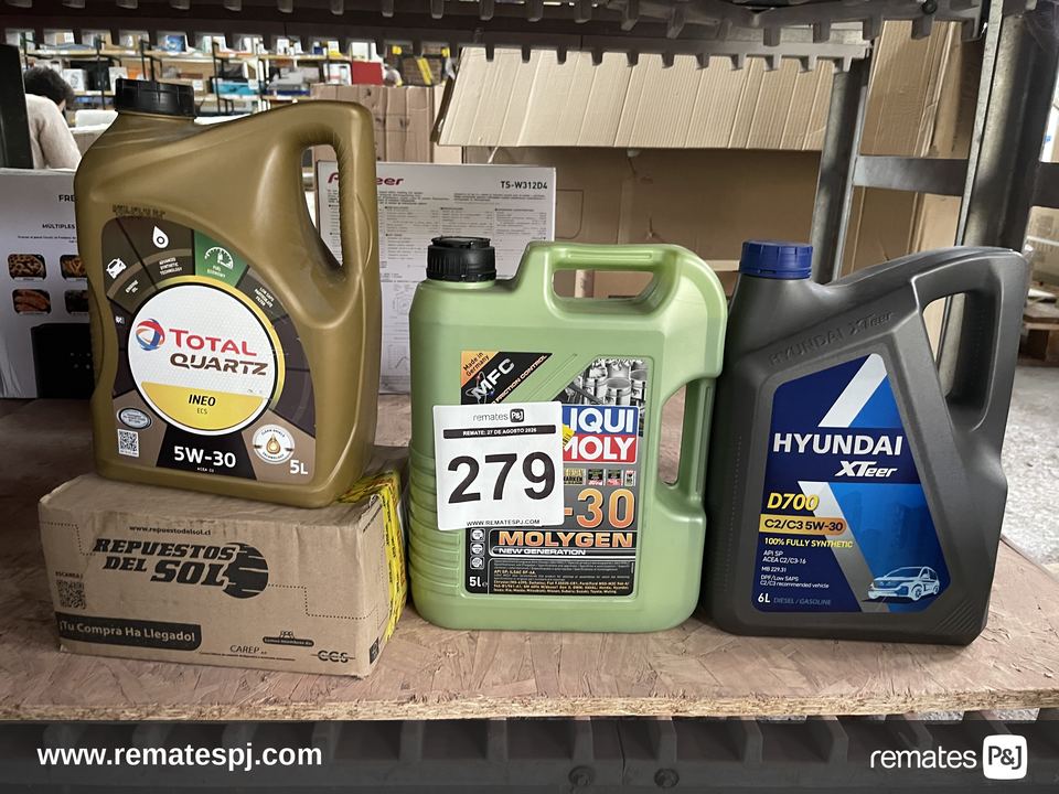 Aceites de motor Total, Liqui Moly, Hyundai y Repuestos automotrices