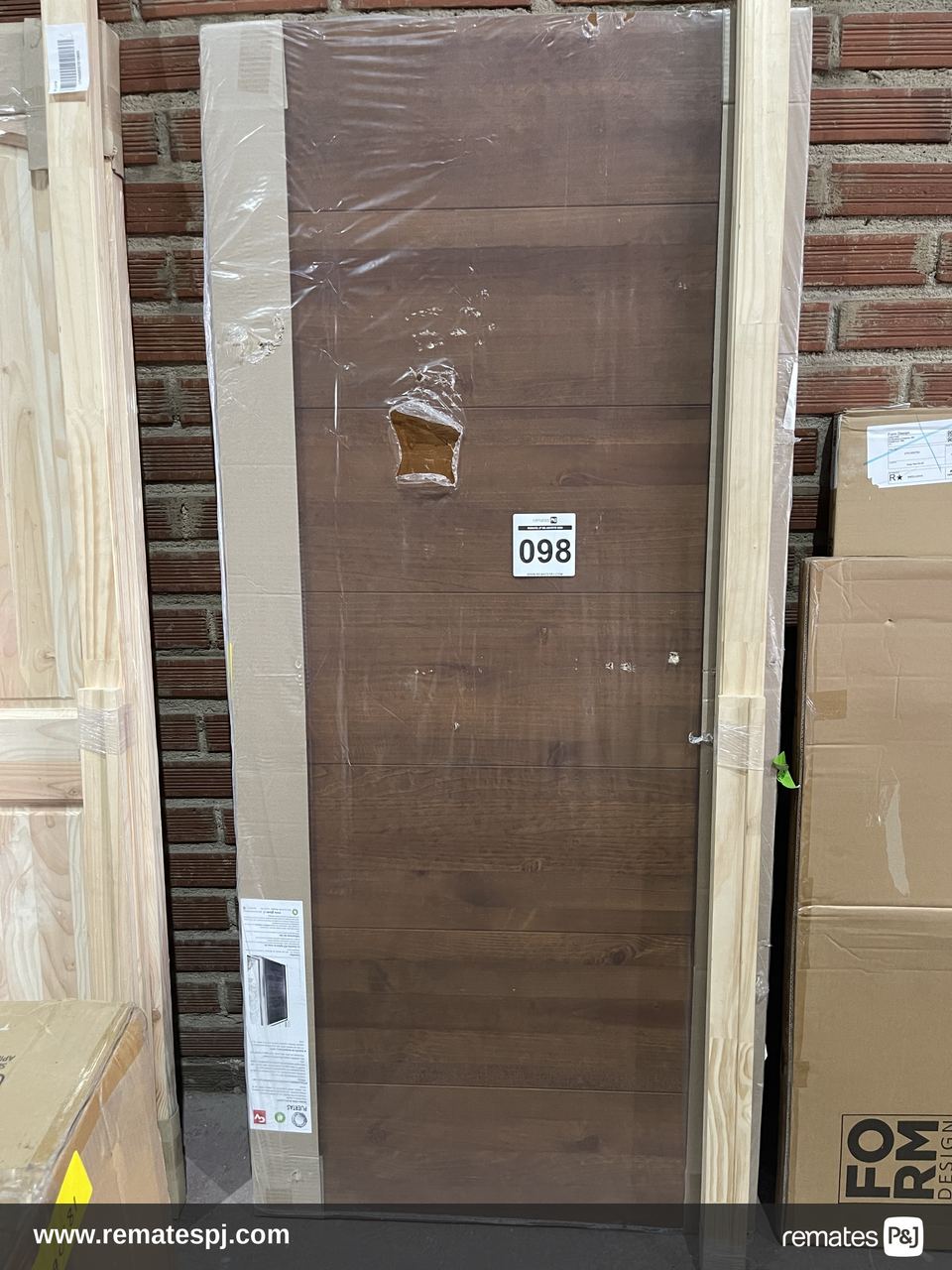 PUERTA TURIN 7 PANEL PINTADA 80X210 CM + MARCO EN MADERA