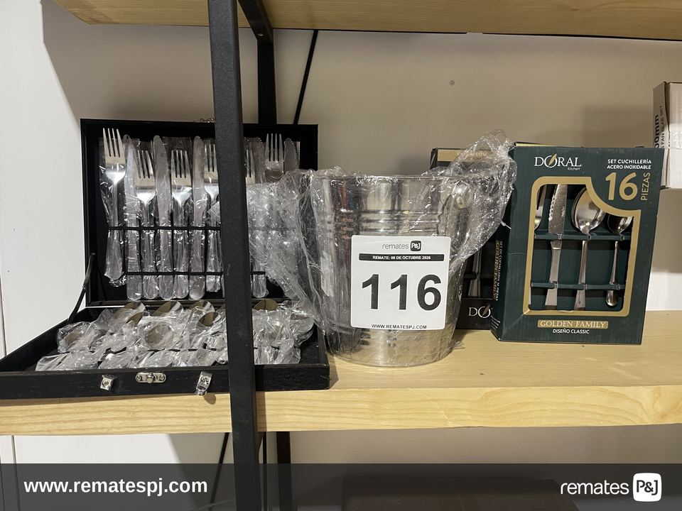 Set de Cubiertos con Estuche + Hielera en Aluminio