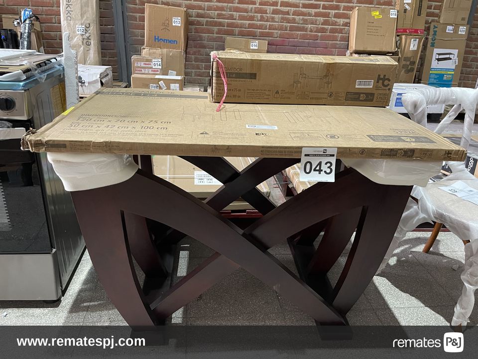 Juego de Comedor Shade 4 Sillas Mesa Rectangular 70x75x120 cm Café + Base Comedor (Con Detalle)