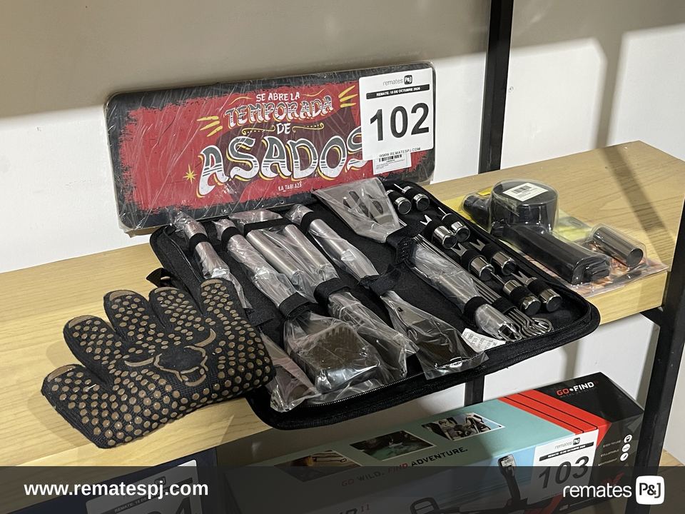 Kit Estuche con Accesorios para Asado/Parrillada