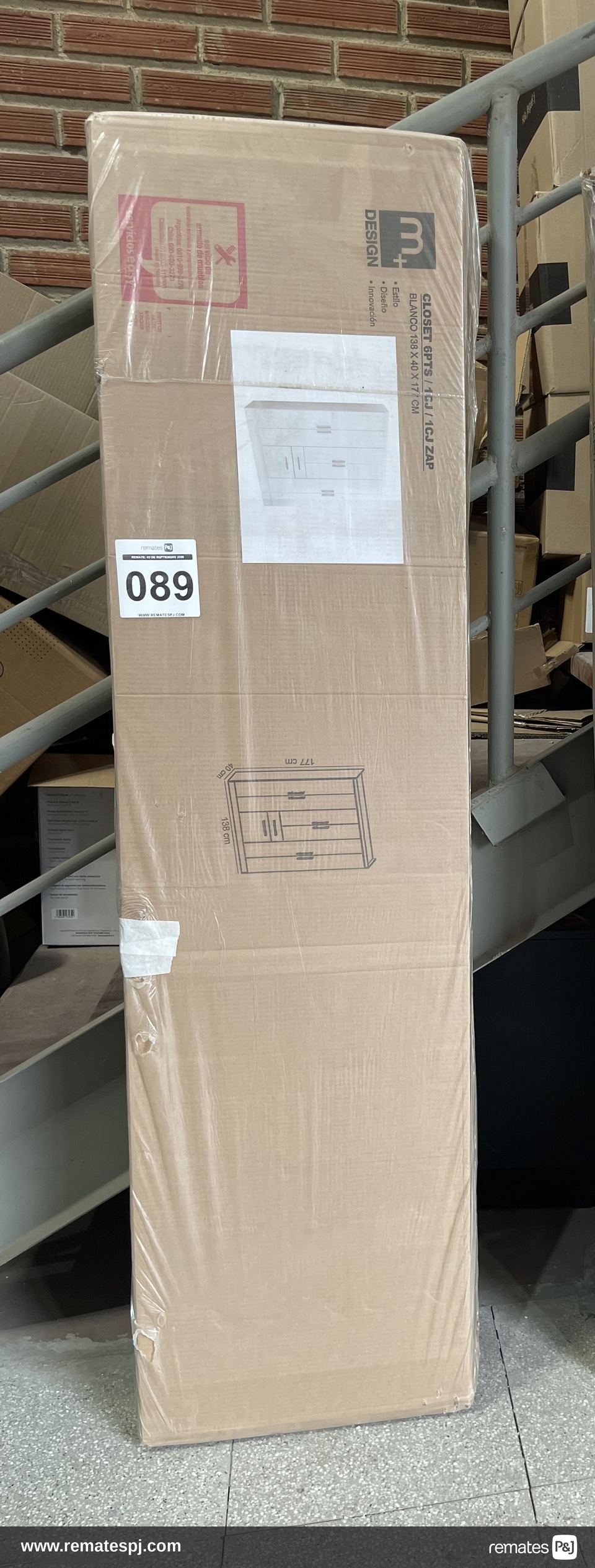 CLOSET 6PTS/1CJ/1ZAP 138X40X177 BLAN 3.0