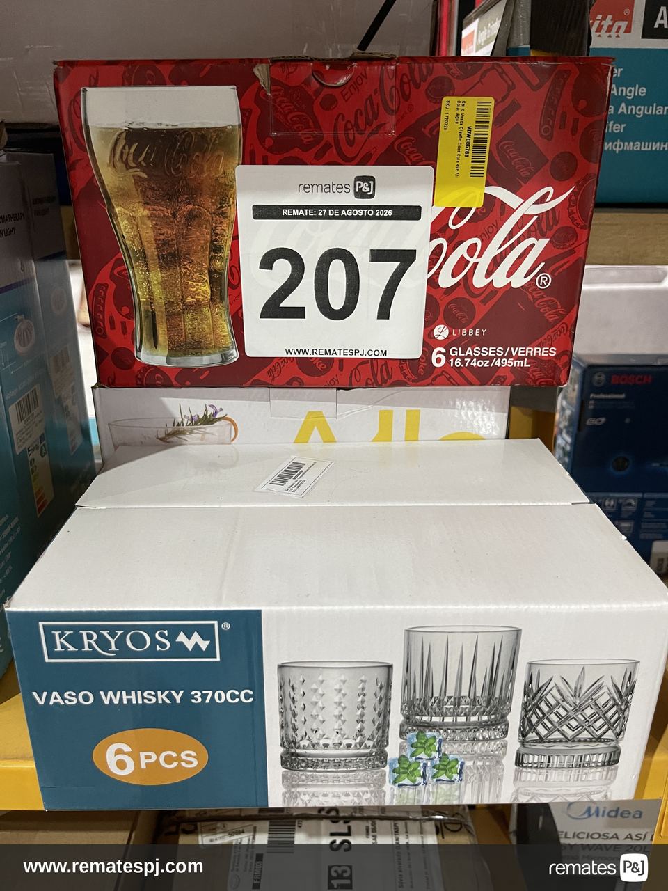 Variedad de set´s de Vasos de Vidrio (cocacola-kryos)