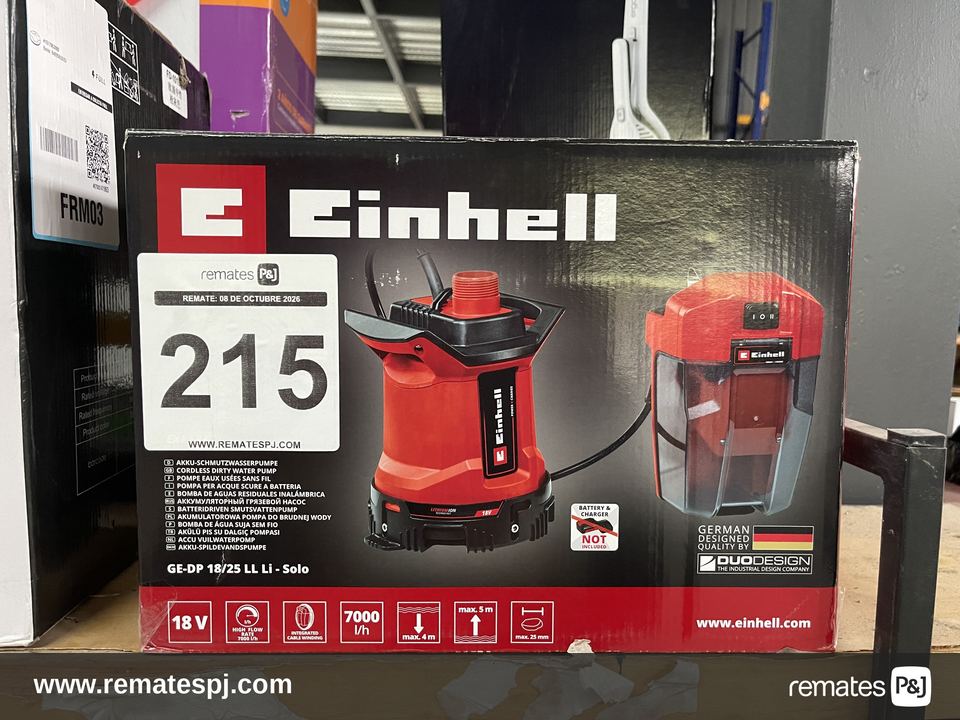 BOMBA DE AGUA RESIDUALES INALAMBRICA 18V - 7000/h Einhell