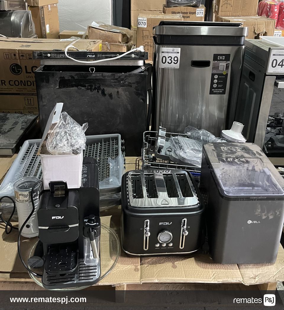 Pallet variedad de Electrodomesticos y Articulos para cocina (con detalle)