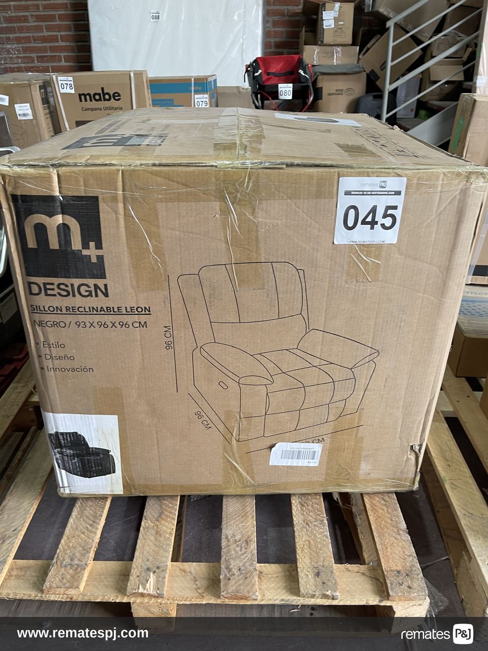 SILLON RECLINABLE LEON 93X96X96 NEGRO