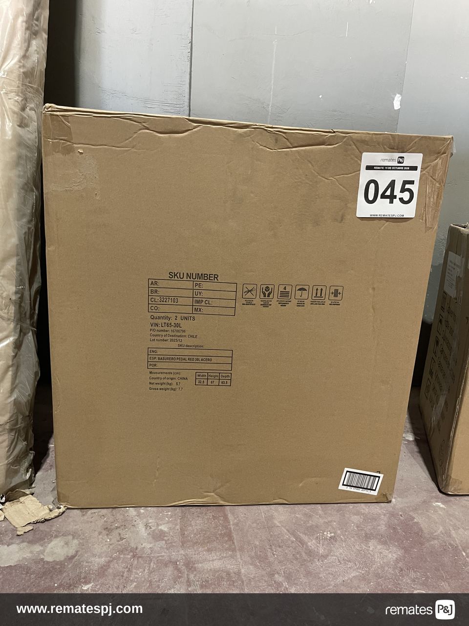 Papelero con Pedal 30L 29 x 65