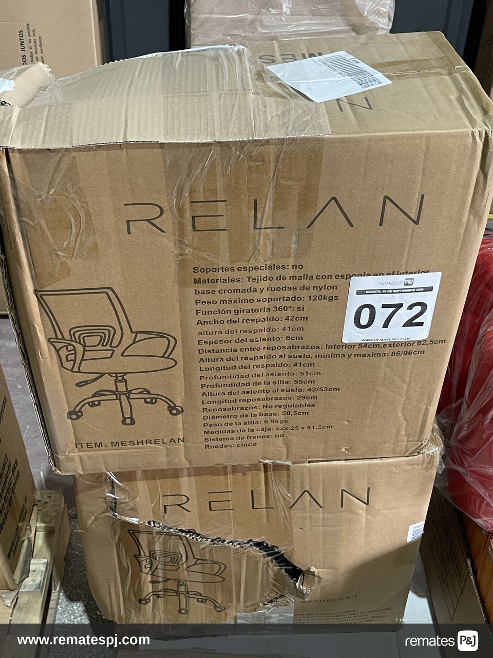 Silla de Oficina Mesh Relan Ergonómica Ejecutiva Giratoria