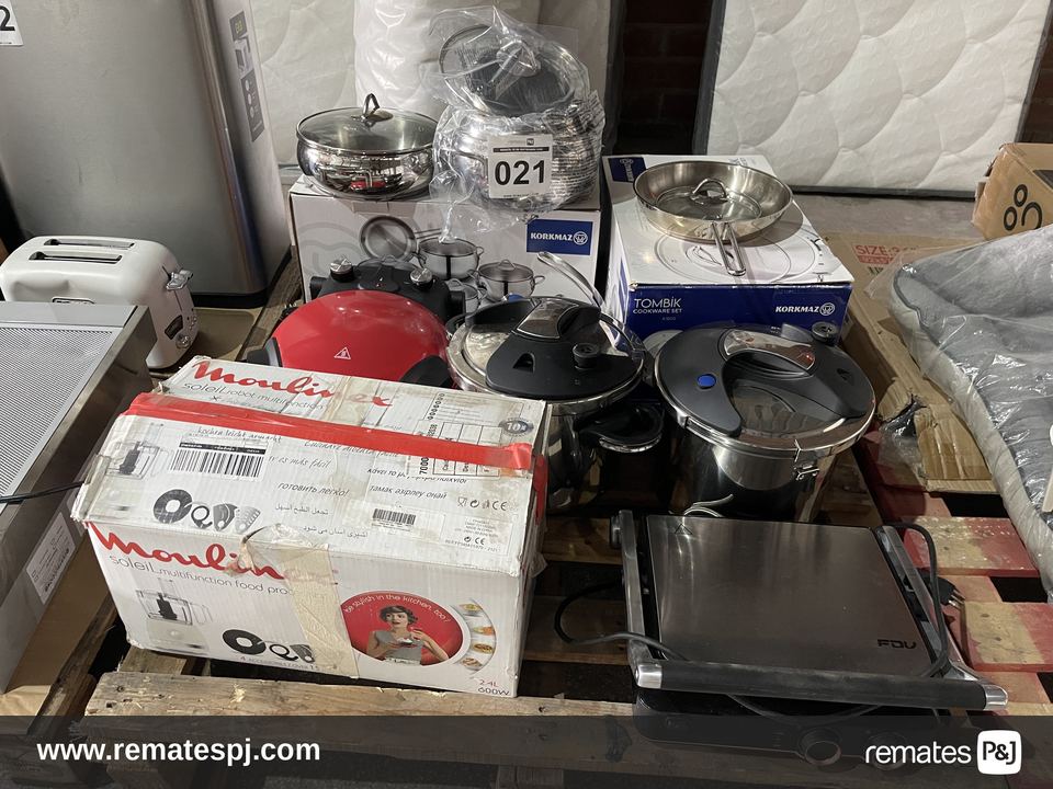 Pallet variedad de Electrodomesticos y Articulos para cocina (con detalle)