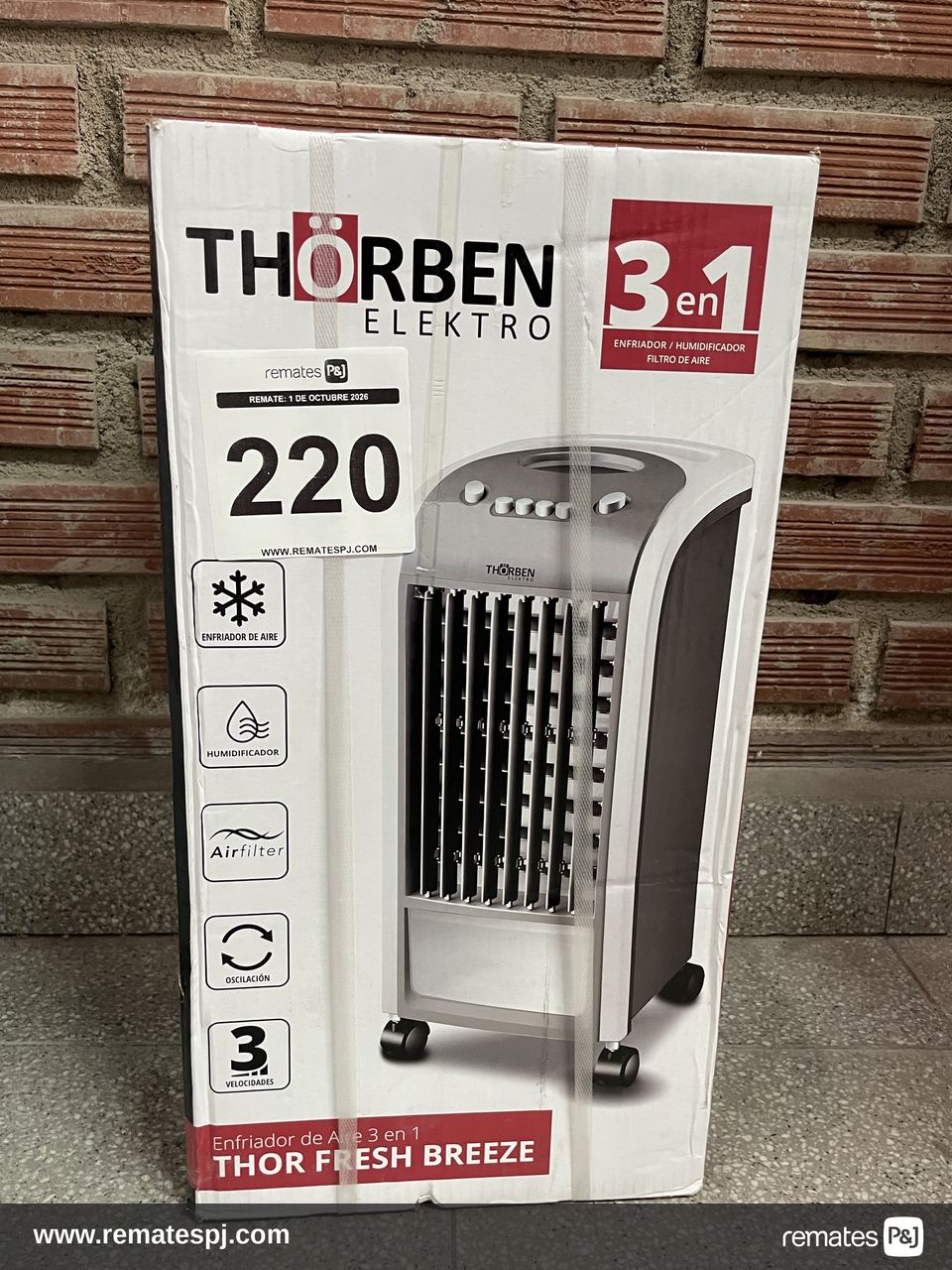 Enfriador De Aire Digital 3 in 1 THORBEN Fresch Breeze Blanco