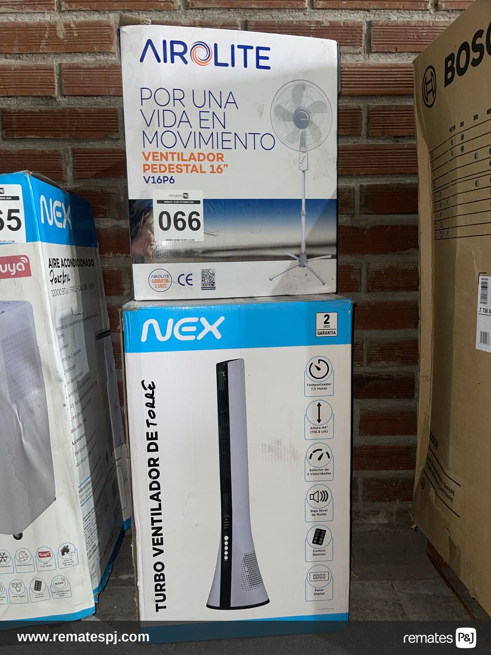 Ventilador Pedestal 16" AIROLITE + Turbo Ventilador de Torre NEX