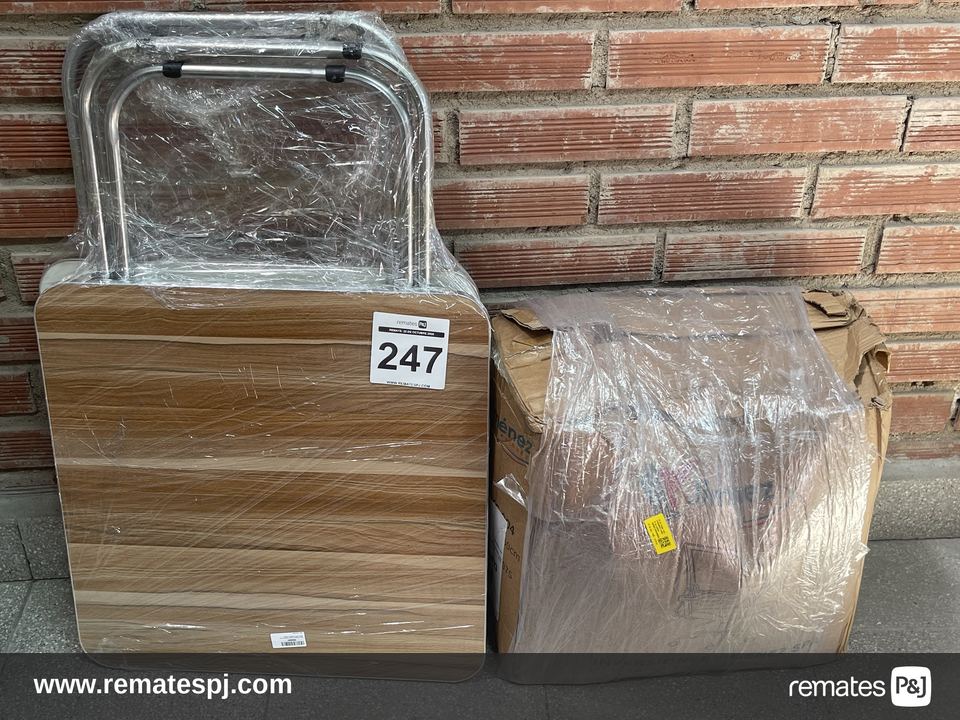 Mesas Plegables + Silla de Escritorio Giratoria
