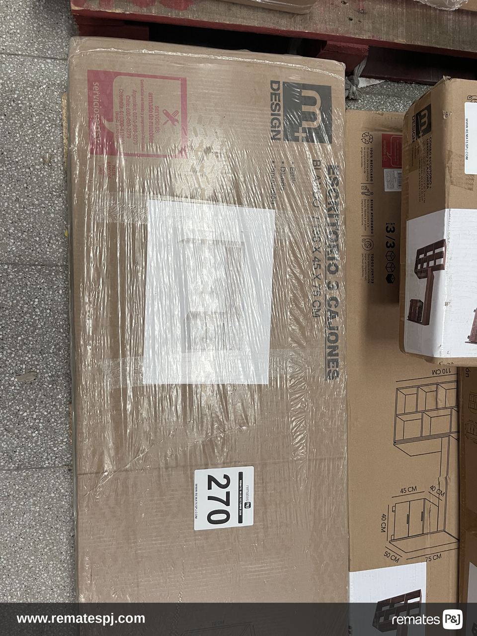ESCRITORIO C/3 CAJONES 136X45X75 BCO SB