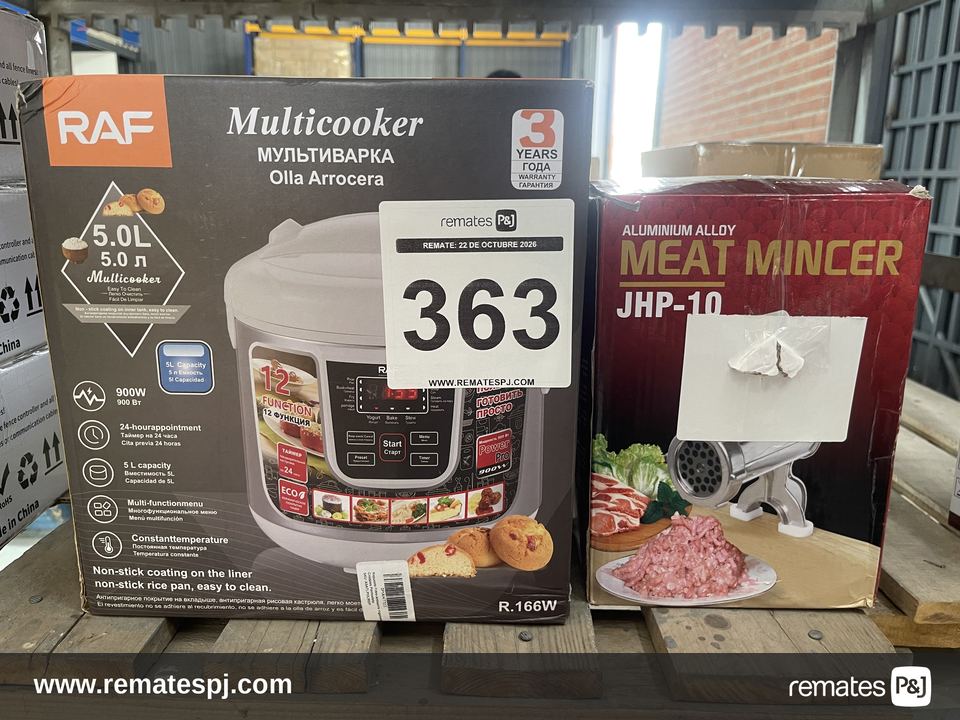 Olla multifunción 5L Raf + Molino de carne manual de cocina moledora
