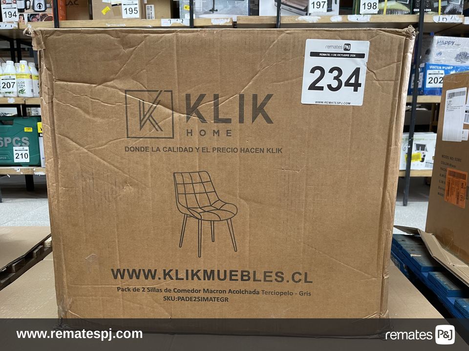 Silla de Comedor Macron Acolchada Gris KLIK HOME
