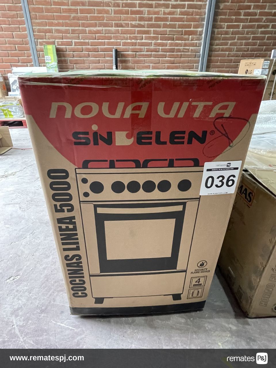 COCINA 4 PLATOS NEGRO INOX GLP NOVA VITA SINDELEN