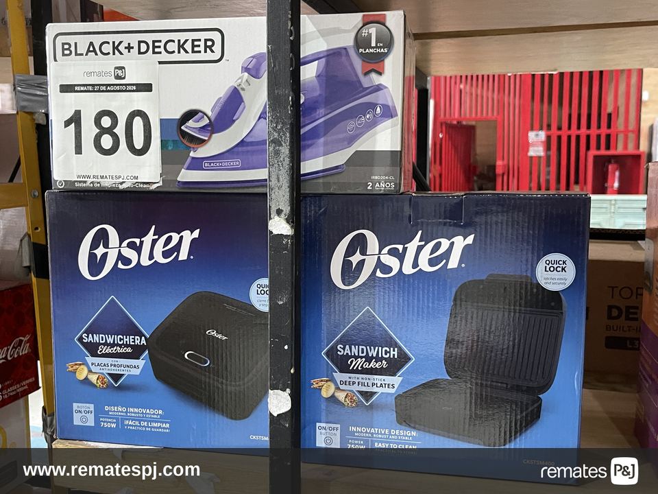 Sandwichera Compacta  Negro  Oster + PLANCHA BLACK & DECKER