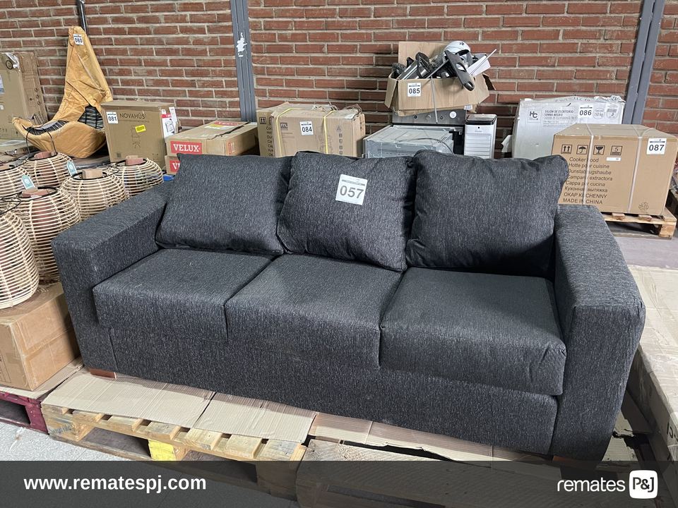 SILLON TRES CUERPOS NEGRO/COJIN DE RESPALDO INDEPENDIENTES