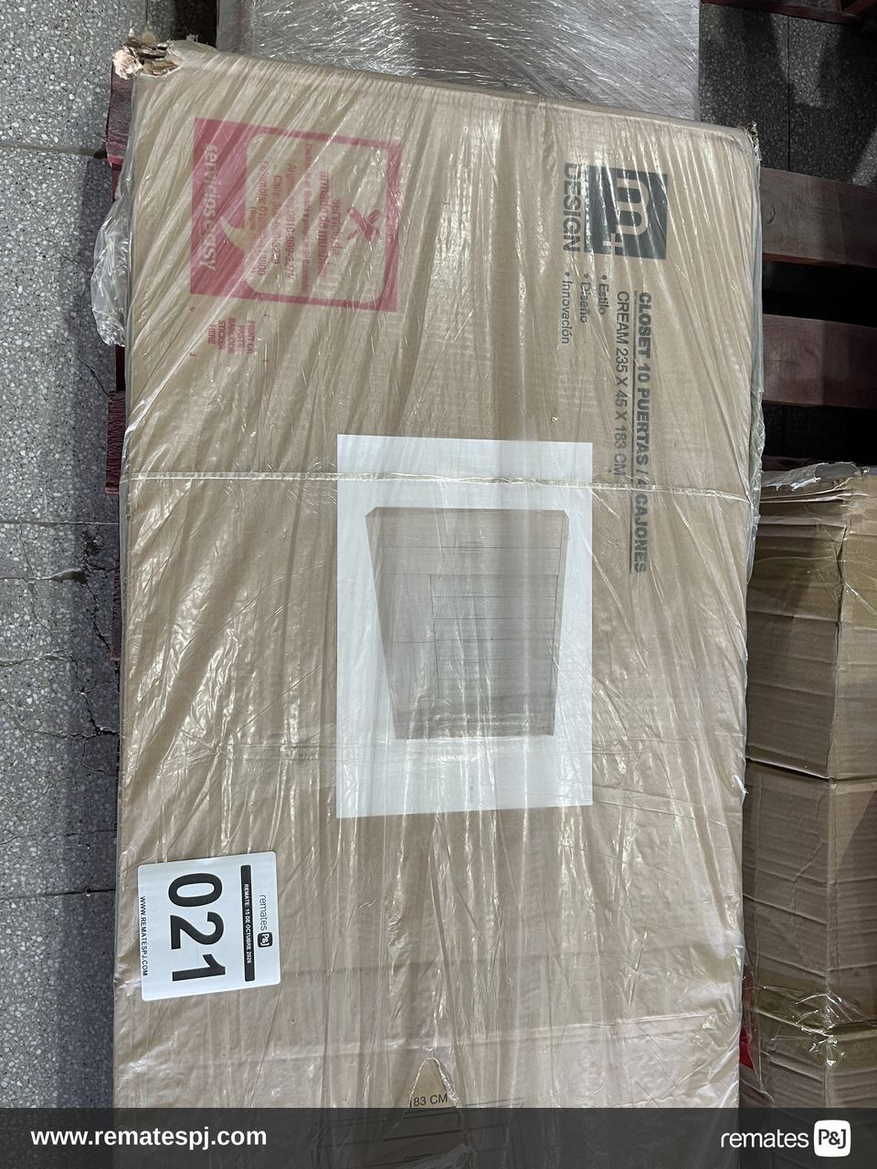 CLOSET 10PTAS 4CJ LAGOS 235X45X183 CREMA