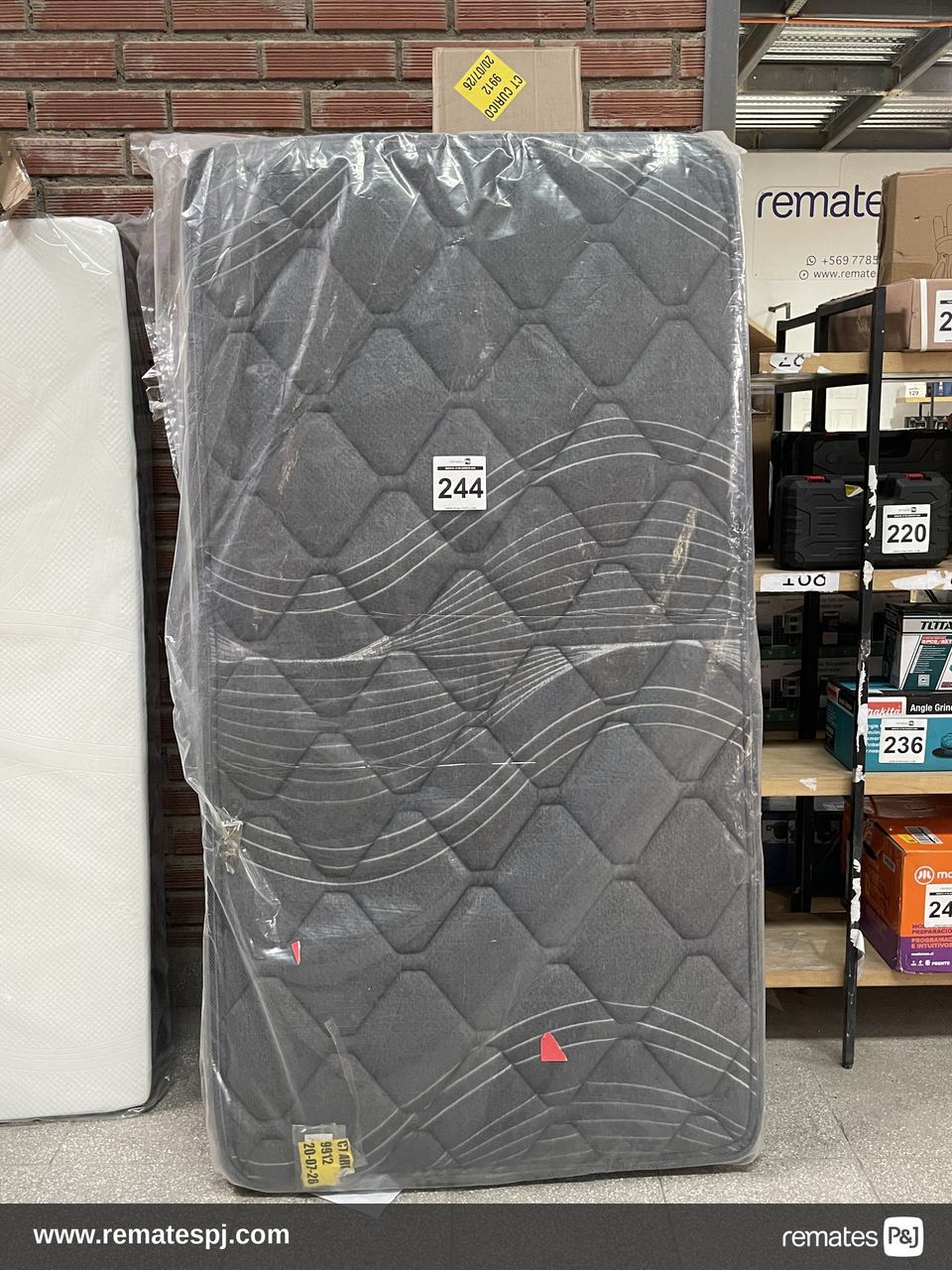 Base cama 1,5 + colchon Cobre 1,5 + patas