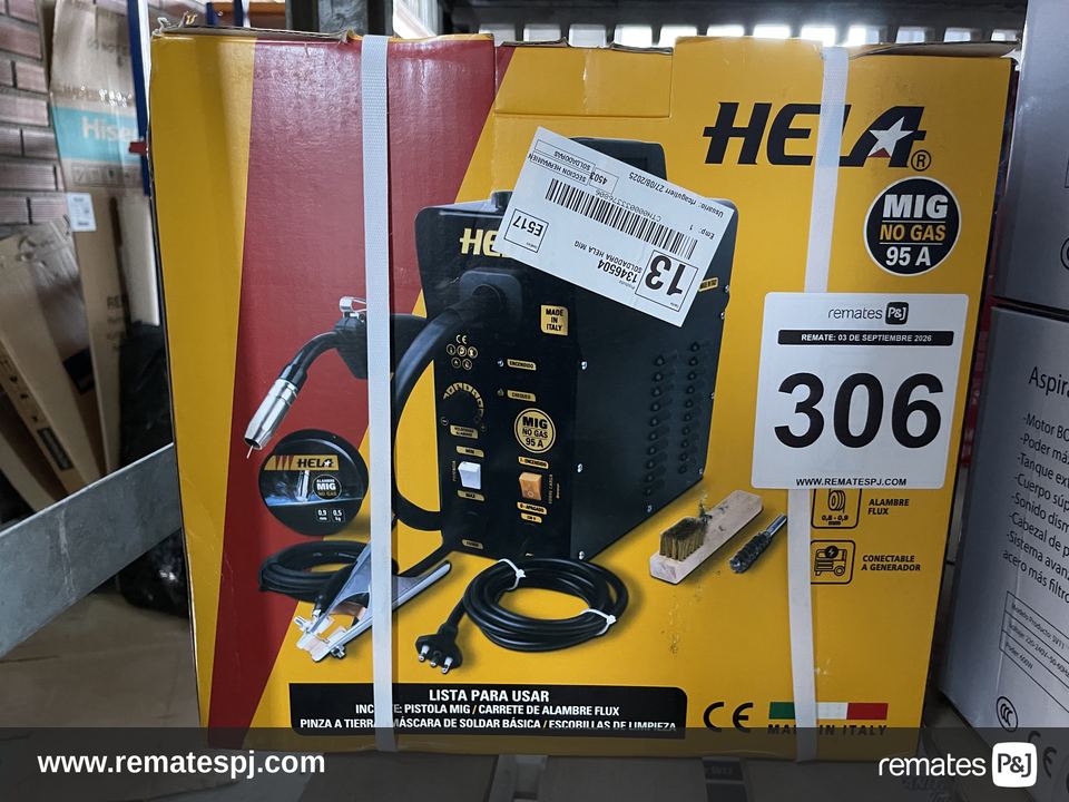 Máquina de soldar con accesorios Hela
