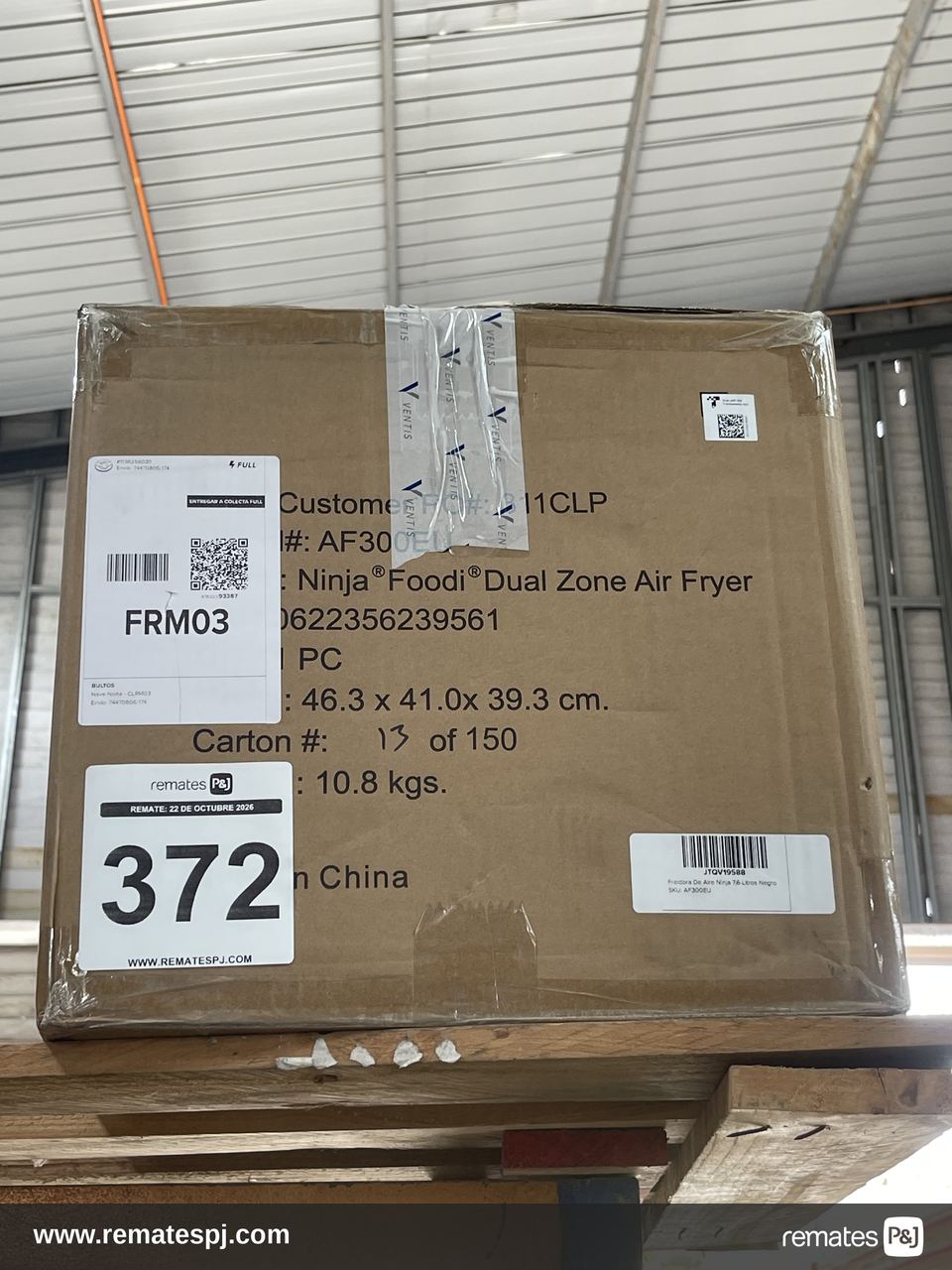Freidora de aire Ninja 7,6 litros negro