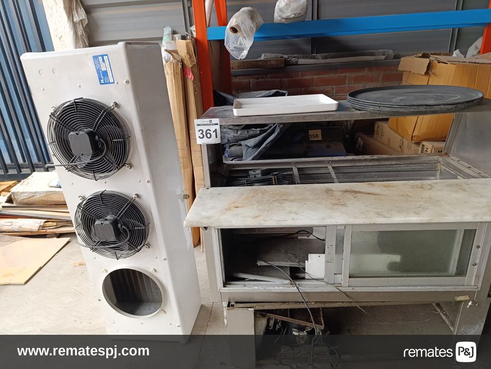 Difusor para cámara frigorífica + Vitrina refrigerada de acero inoxidable