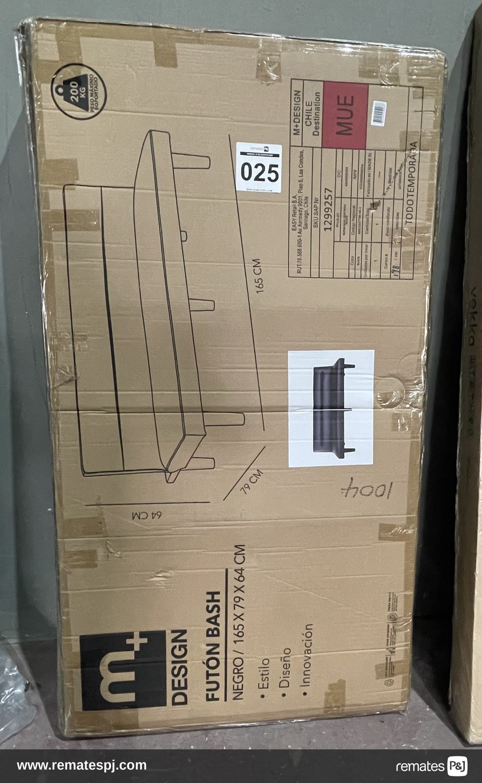 FUTON BASH 165X79X64 NEGRO