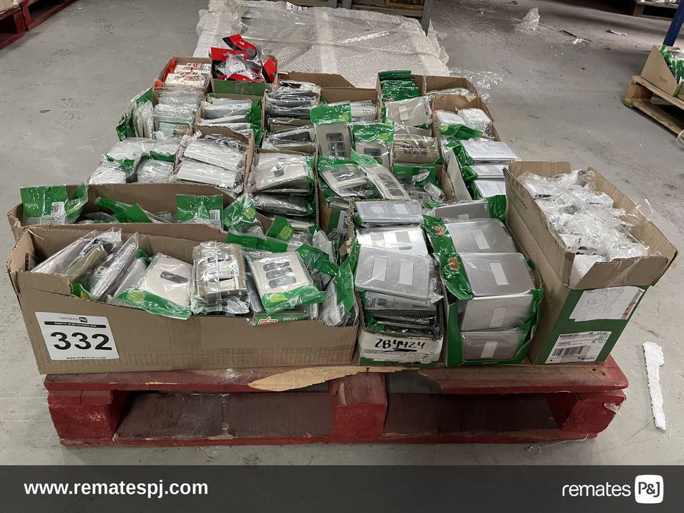 Pallet variedad de productos eléctricos