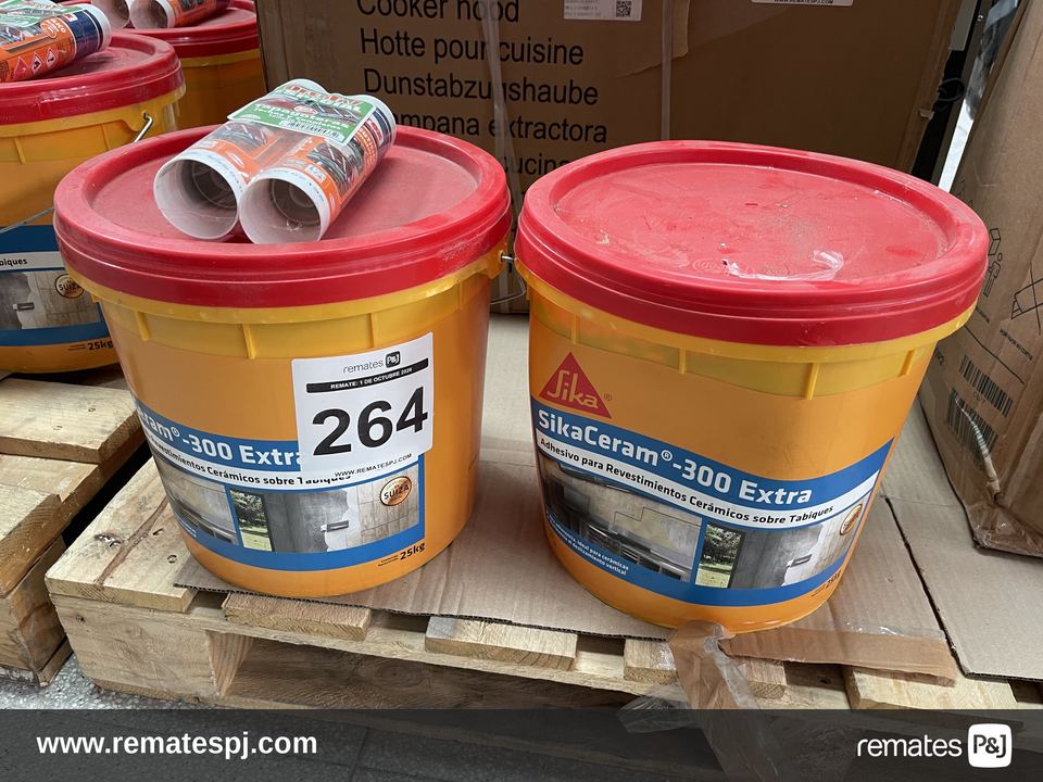ADHESIVO SIKACERAM 300 ACMURO PASTA 25KG + Silicona Sellador butílico Tapagoteras 440g Pack x 2