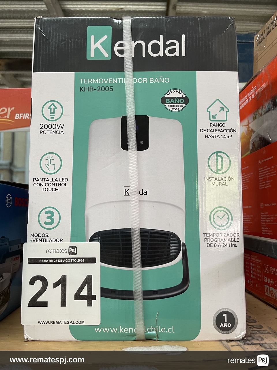TermoVentilador Baño KHB2005 Kendal
