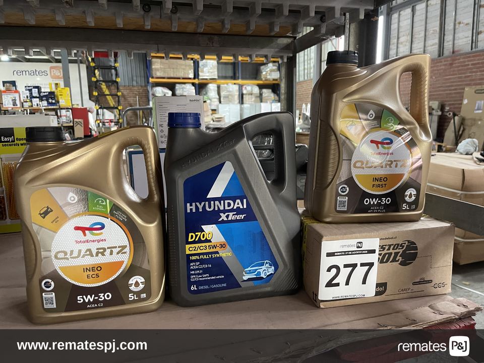 Aceites de motor Total, Hyundai y Repuestos automotrices