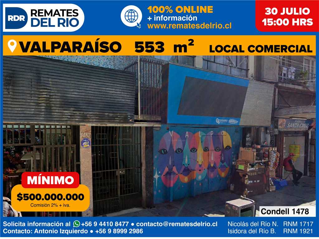 Local Comercial Calle Condell Valparaiso
