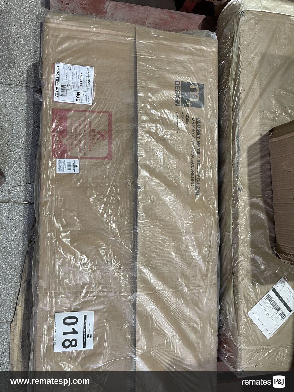 CLOSET 6PT/1CJ/1CJ ZA 138X40X177 ACA/NEG