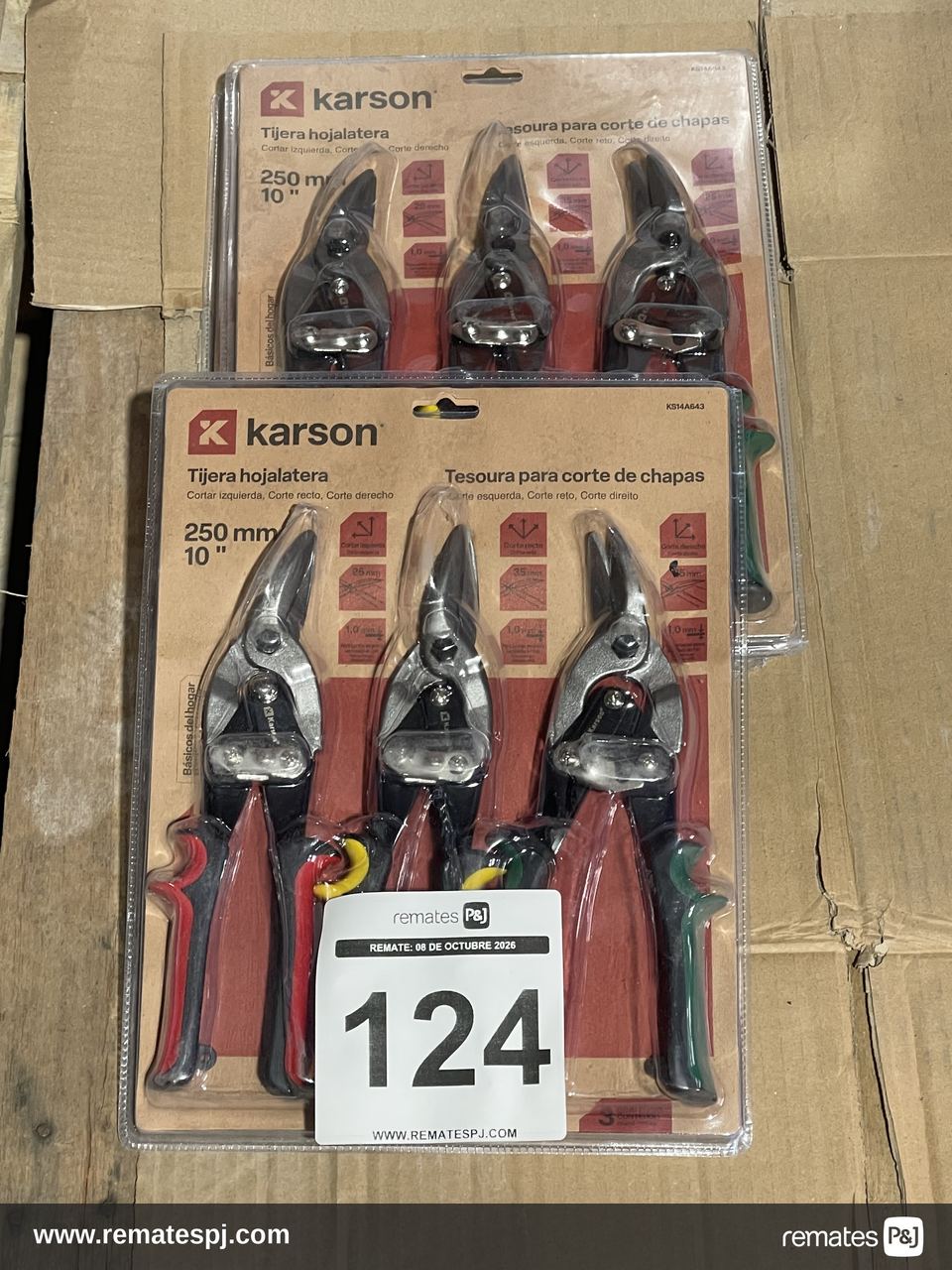 Tijera Hojalatera 250mm 10"  (Pack x 3 und)