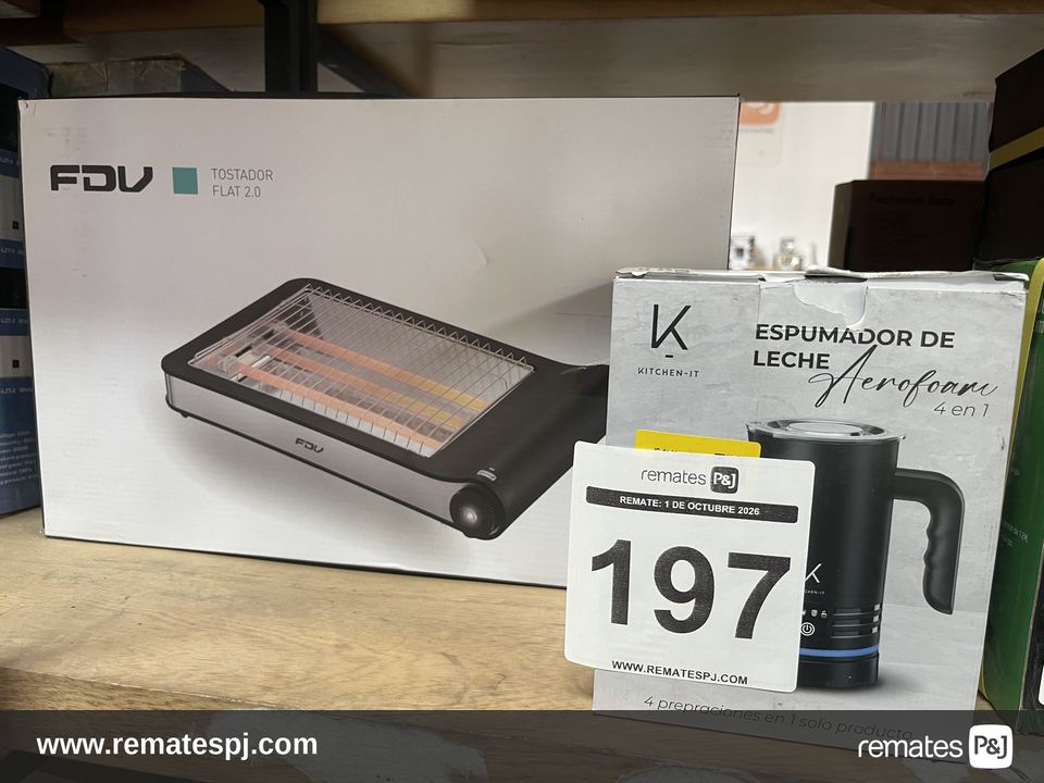 Espumador de Leche 4 in 1 KITCHEN-IT + Tostador Flat 2.0 FDV