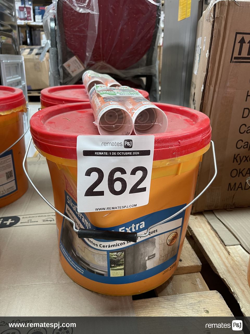 ADHESIVO SIKACERAM 300 ACMURO PASTA 25KG + Silicona Sellador butílico Tapagoteras 440g Pack x 2
