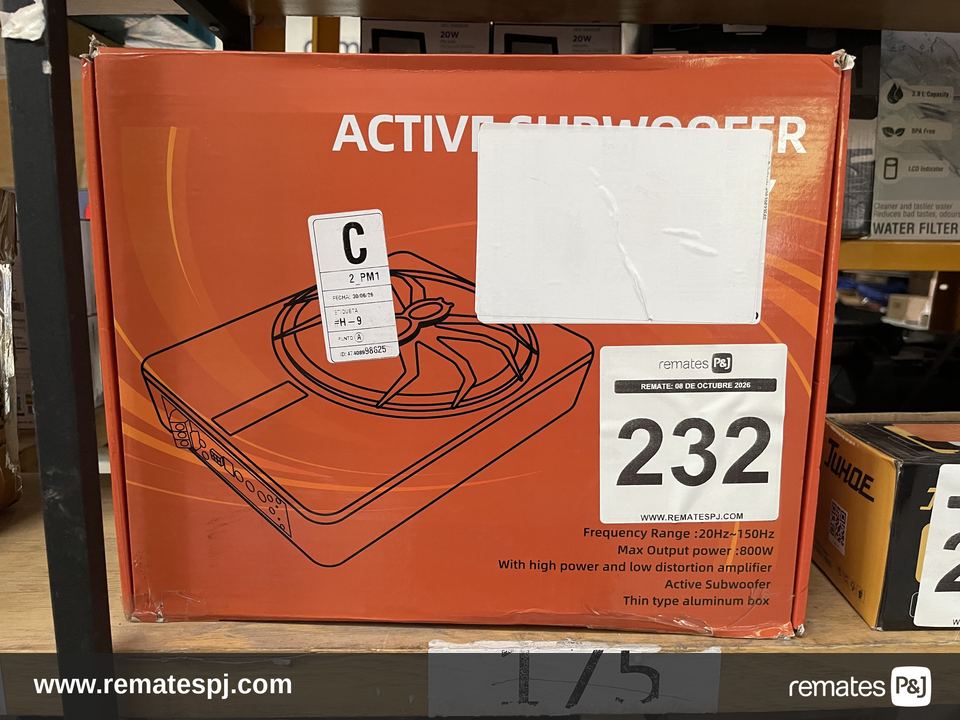 ACTIVE SUBWOOFER 20Hz - 150Hz BOX ALUMINIUM