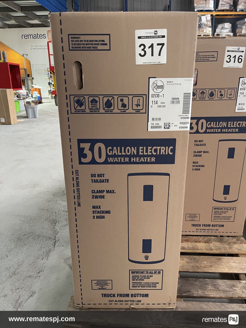 Termo electrico de 114 litros RHEEM