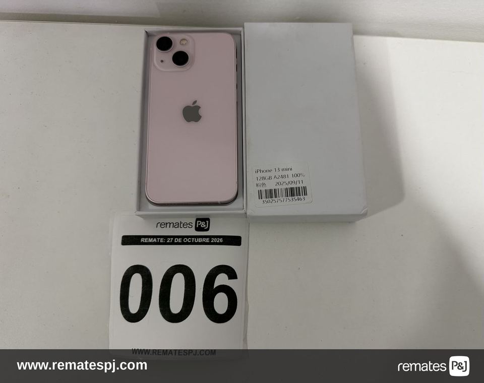 Apple iPhone 13 mini 128GB Rosado Reacondicionado