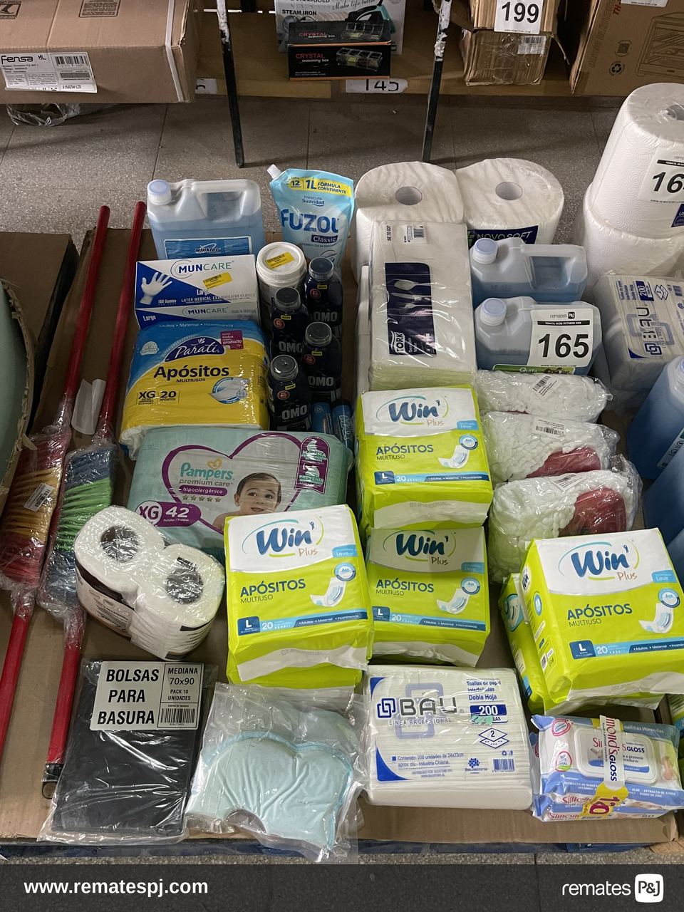 PALLET ARTICULOS DE LIMPIEZA meli ( Toallas - Detergente - Jabón - Apósitos)