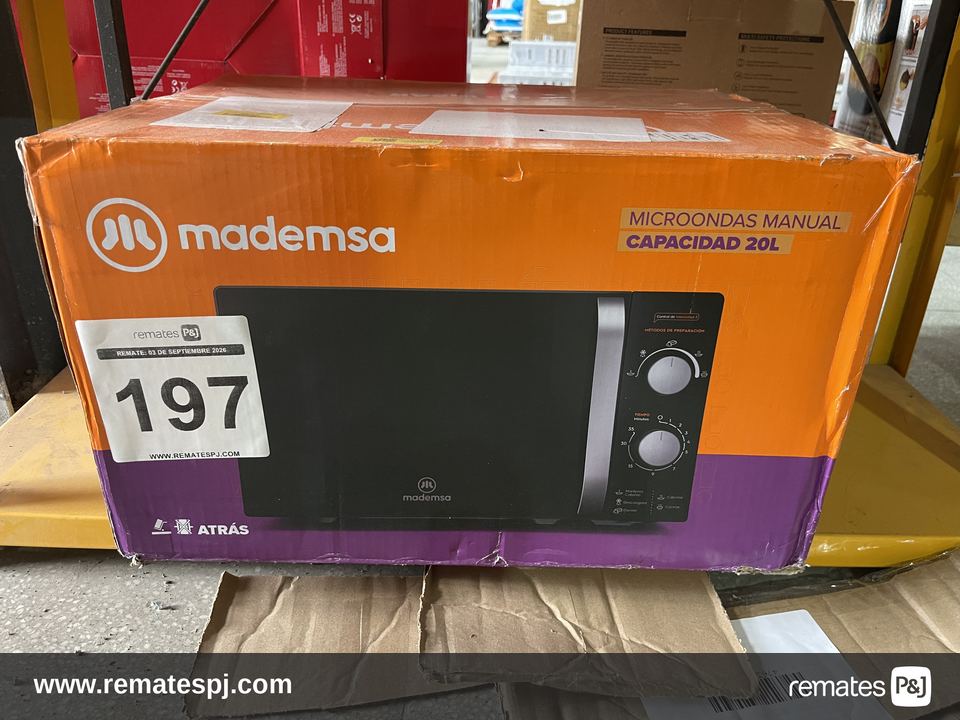 Microondas Mademsa 20 Litros Manual Mm20fbm Negro