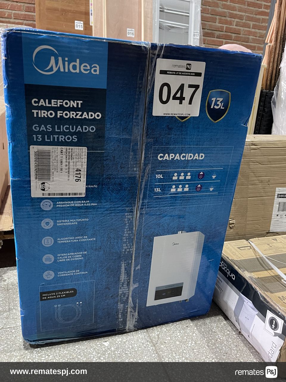 CALEFON TIRO FORZADO GAS LICUADO 13lts Midea