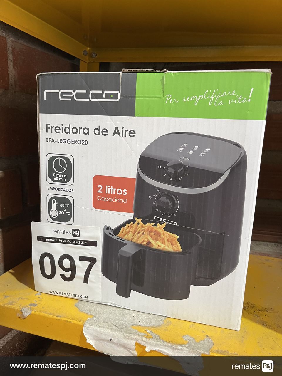 Freidora de Aire Recco 2L