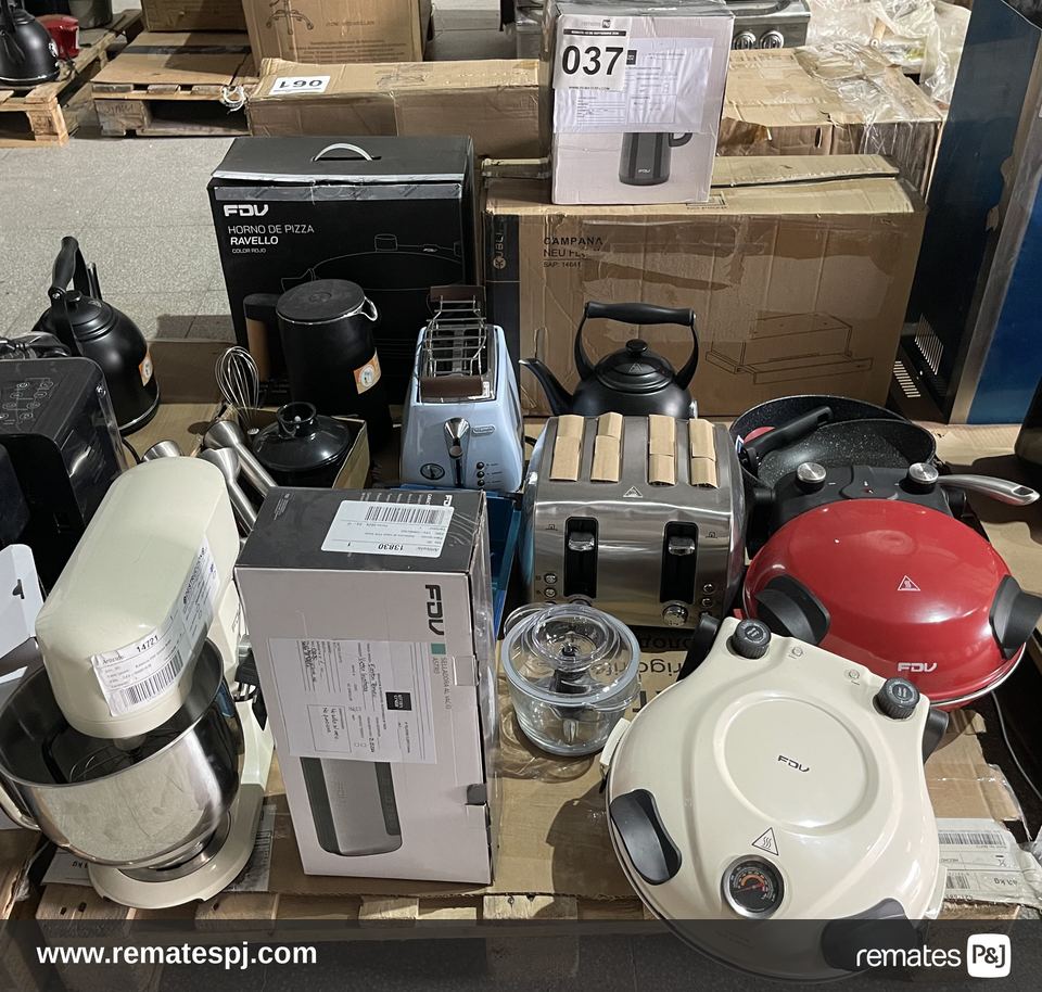 Pallet variedad de Electrodomesticos y Articulos para cocina (con detalle)
